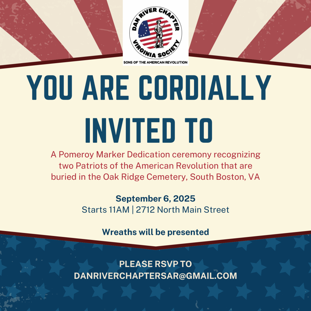 2025 Pomeroy Marker Dedication Ceremony invite